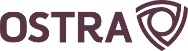 Ostra logo featuring a stylized shield design, emphasizing security and protection in financial services.