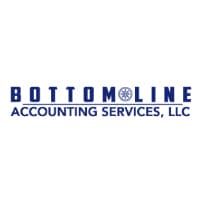 Logo of Bottomline Accounting Services, LLC, featuring the name in bold blue letters, representing a financial service provider aligned with employee benefits and mortgage solutions.