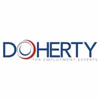 Doherty logo featuring the text "DOHERTY" and the tagline "THE EMPLOYMENT EXPERTS," emphasizing employment services.