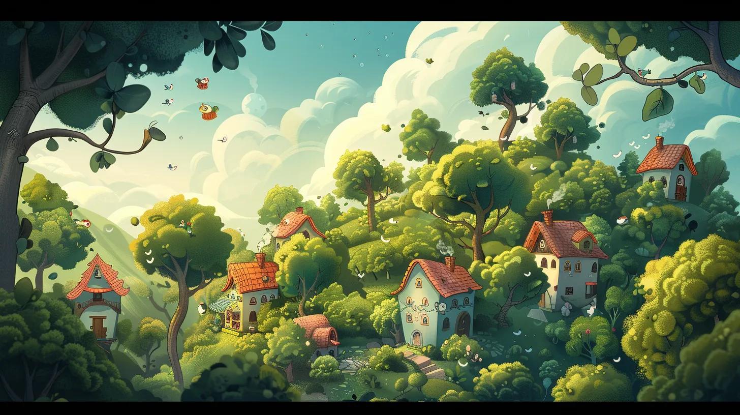 nature with homes no text no lettering