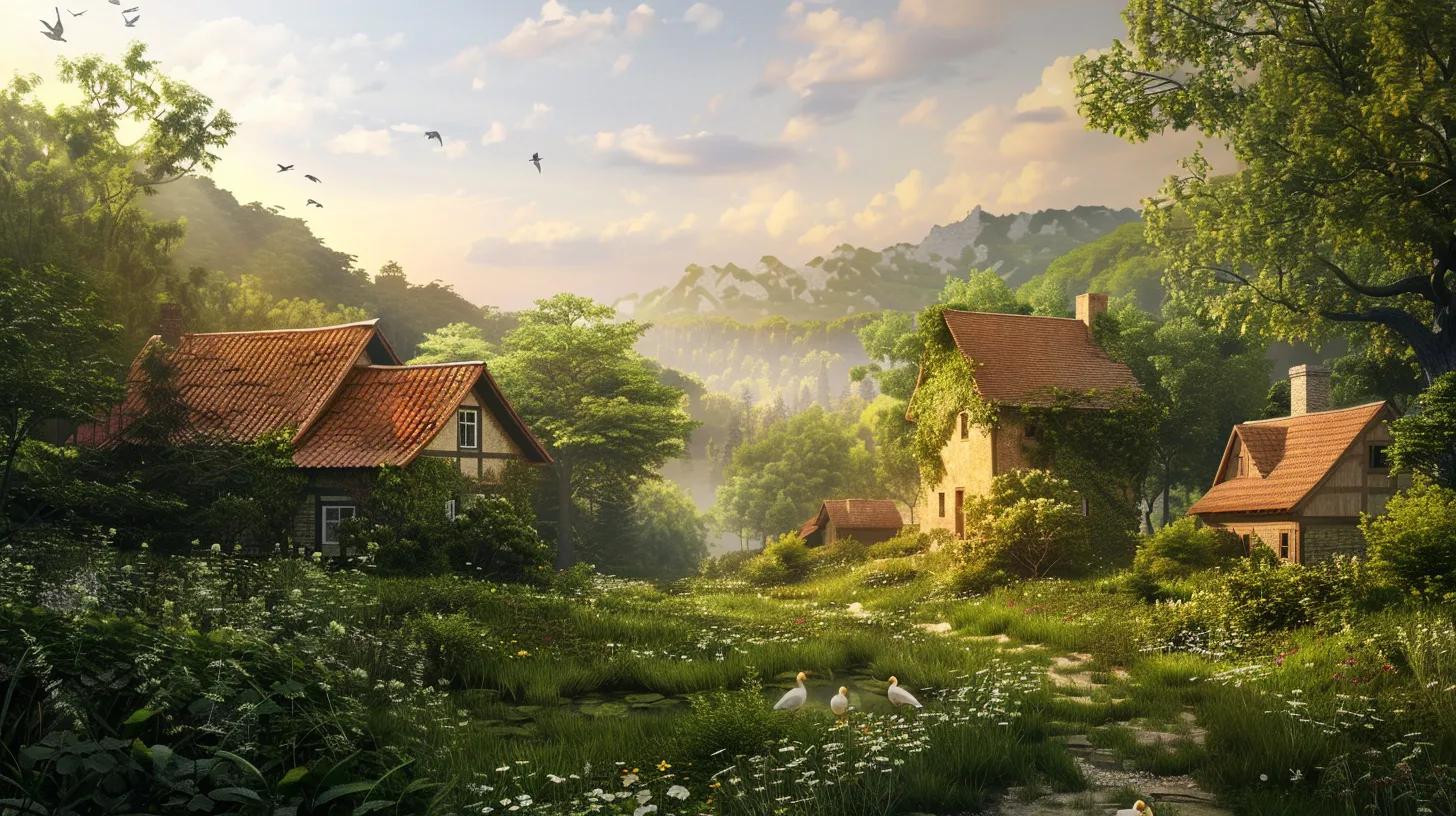 nature with homes no text no lettering